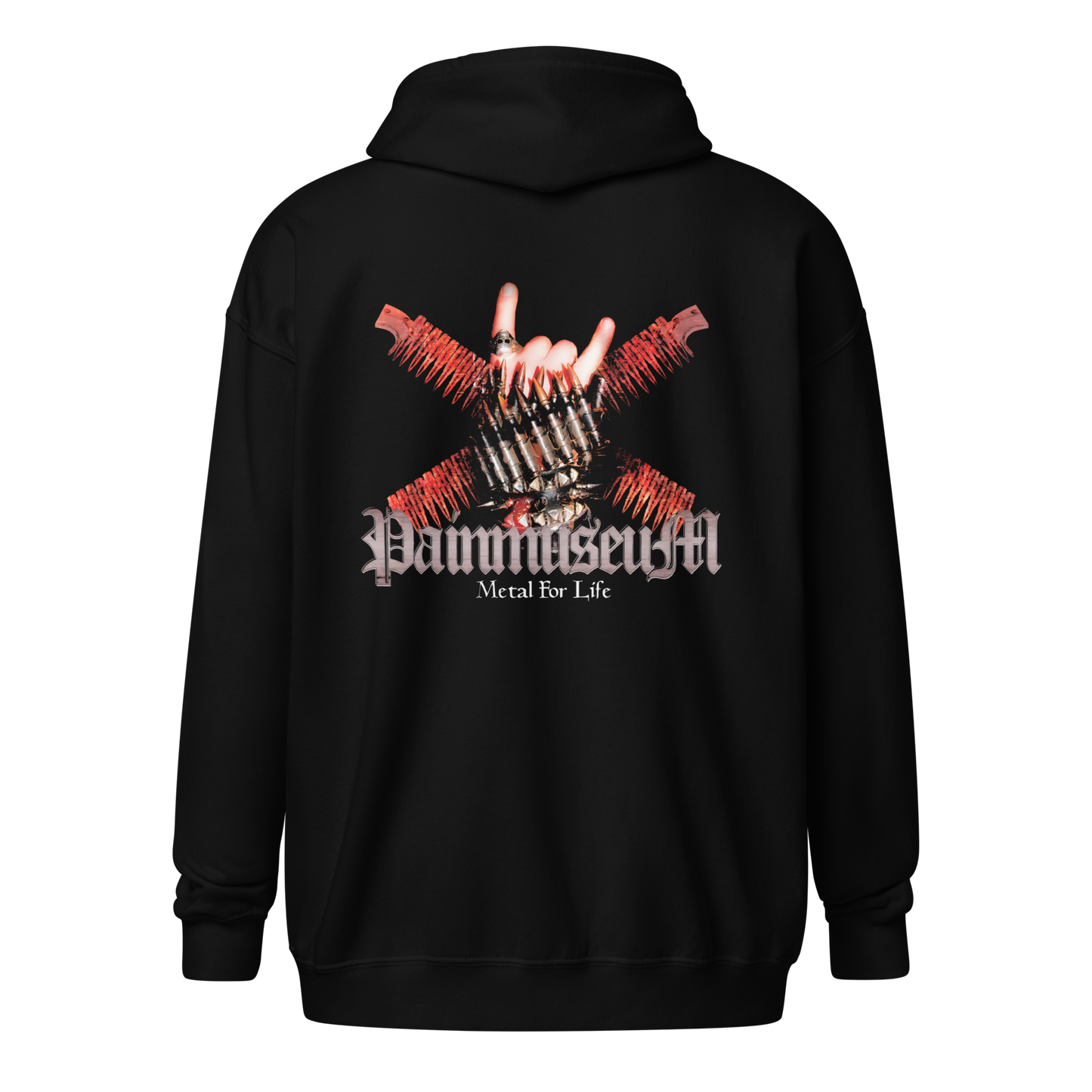 Painmuseum 'Metal For Life' zip hoodie