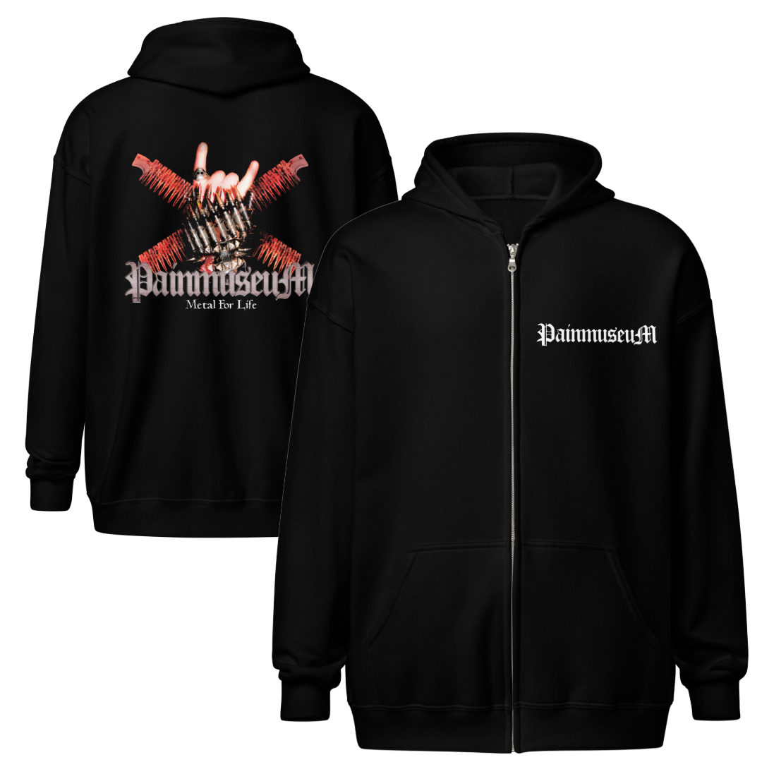 Painmuseum 'Metal For Life' zip hoodie