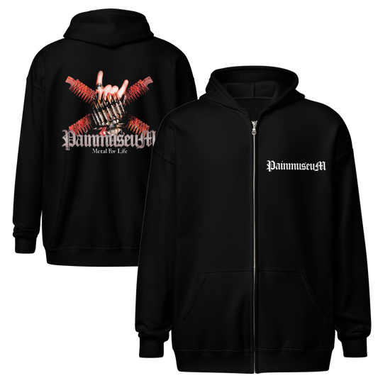 Painmuseum 'Metal For Life' zip hoodie